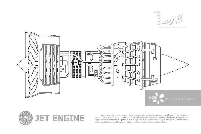 飞机喷气发动机部件图片素材