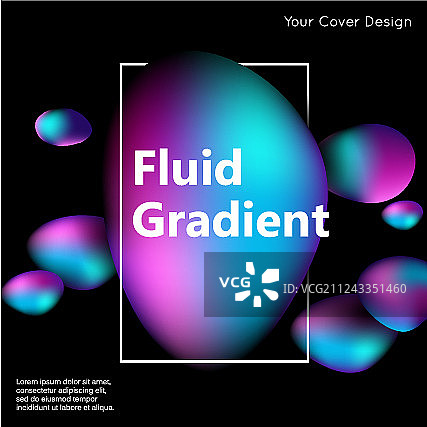 用于banner的流体渐变液体封面设计图片素材