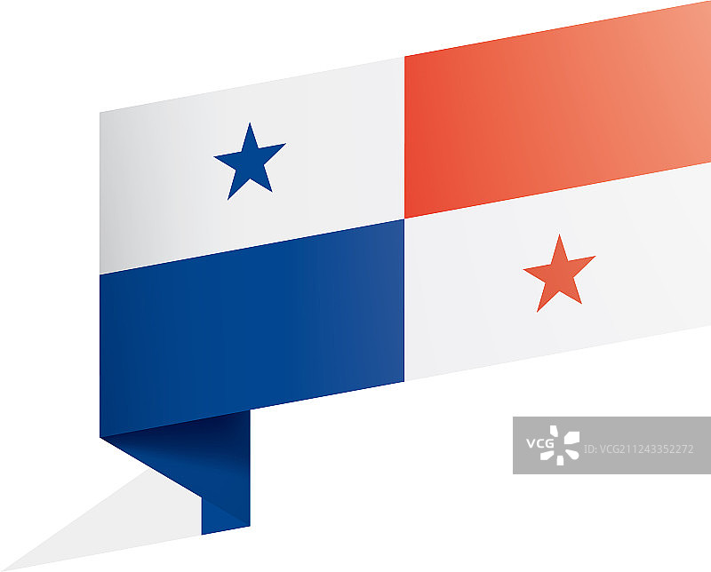 一面白色的巴拿马国旗图片素材