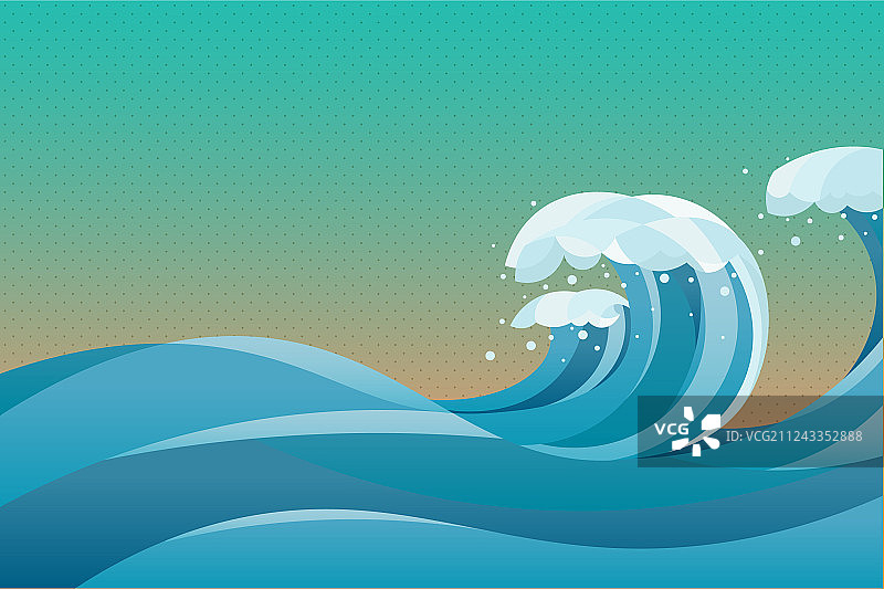 高潮水波背景图片素材