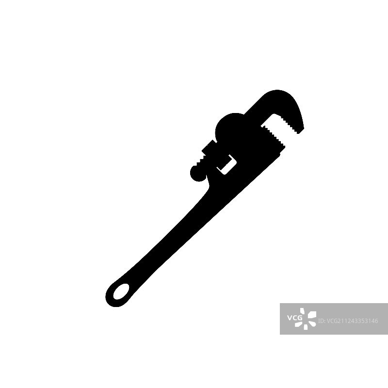管钳黑色轮廓图片素材