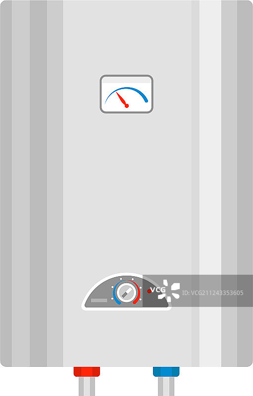 热水锅炉图标扁平风格图片素材