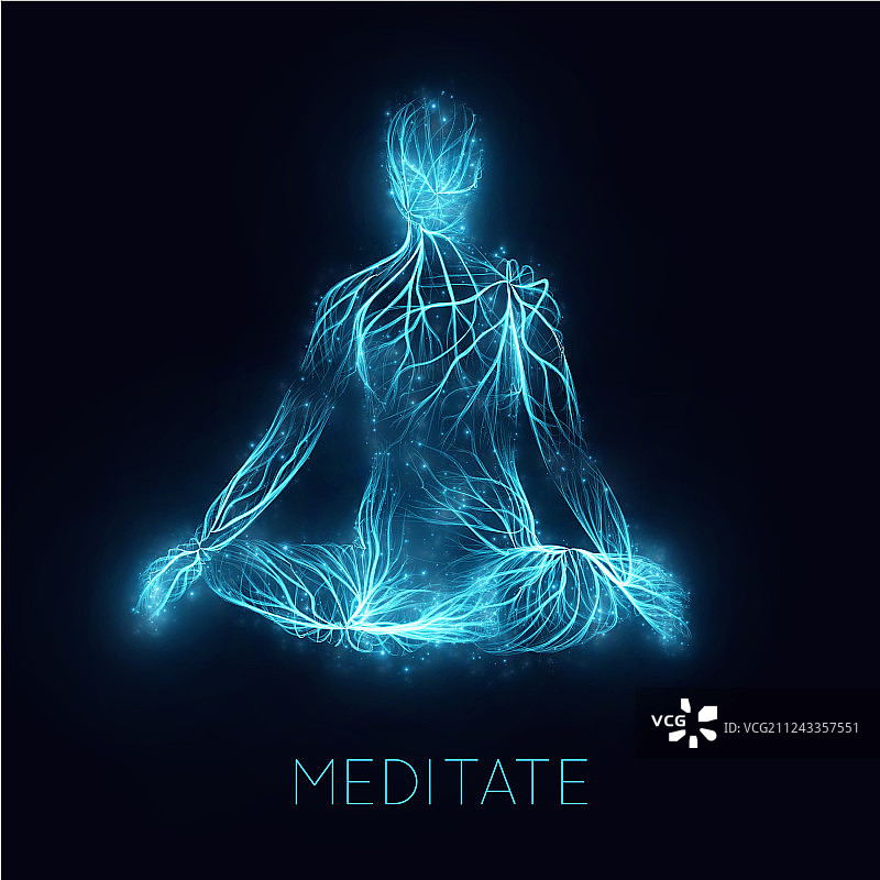 人类冥想神圣能量概念图片素材