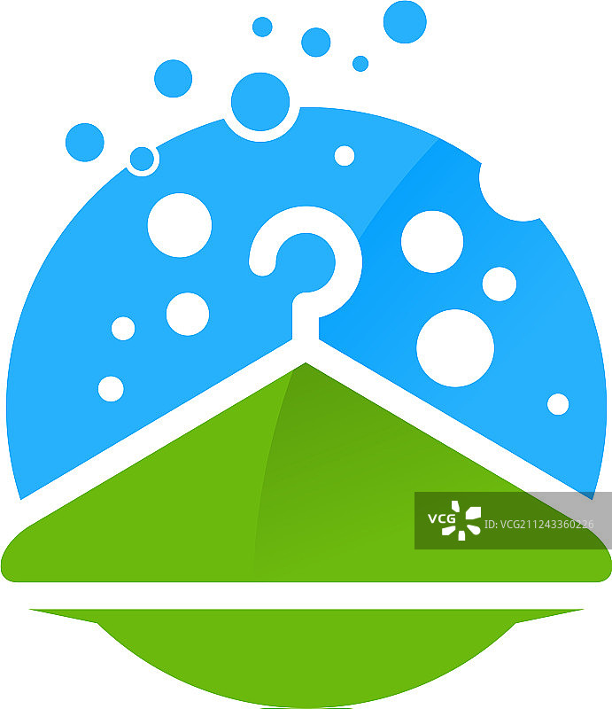 绿色洗衣LOGO图标设计图片素材