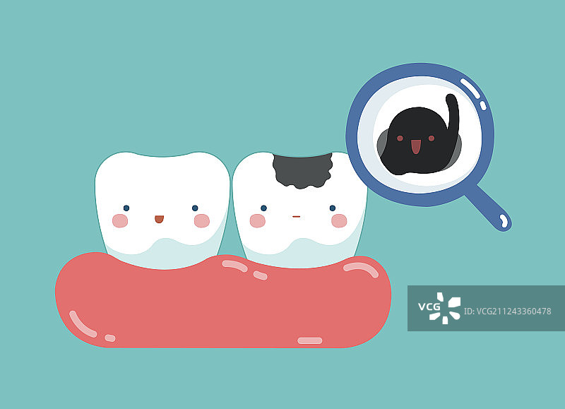 龋齿和细菌牙齿图片素材