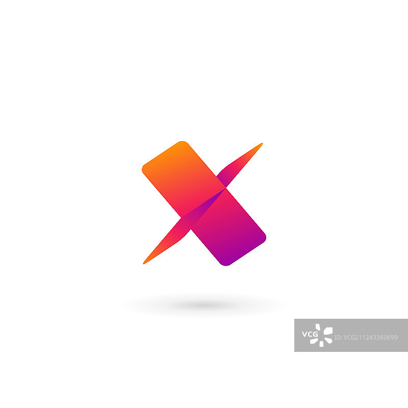 字母X数字10标志图标设计模板图片素材