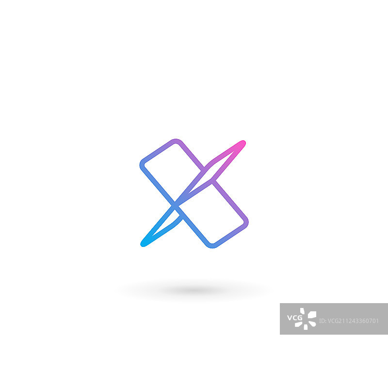 字母X数字10标志图标设计模板图片素材