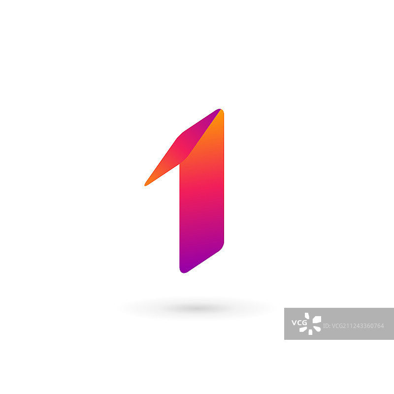 数字1 Logo图标设计模板元素图片素材