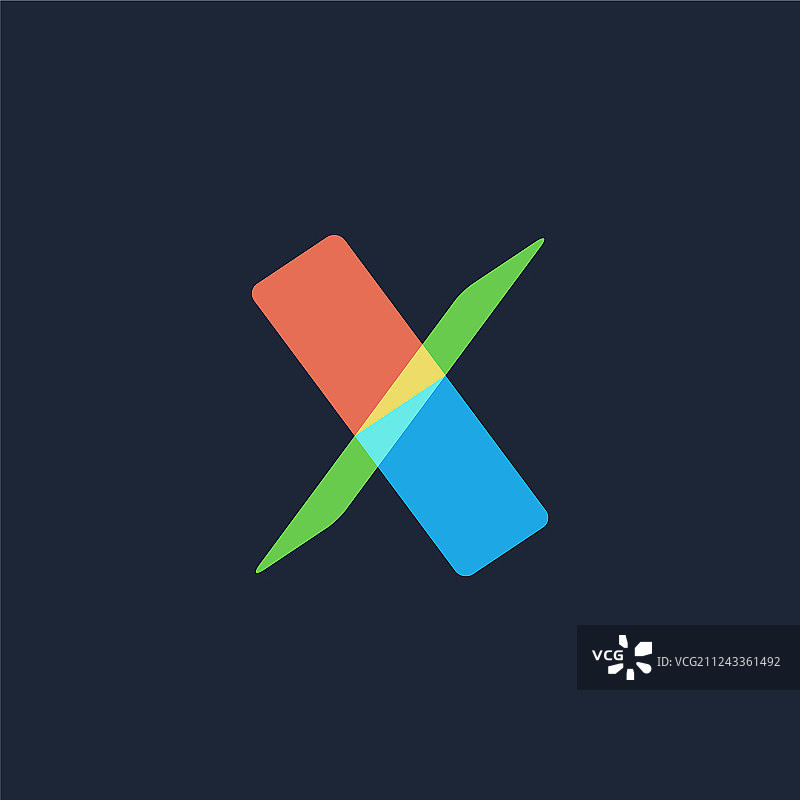 字母X数字10标志图标设计模板图片素材