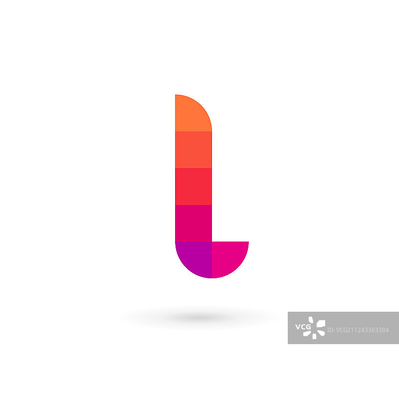 字母L马赛克标志图标设计模板元素图片素材
