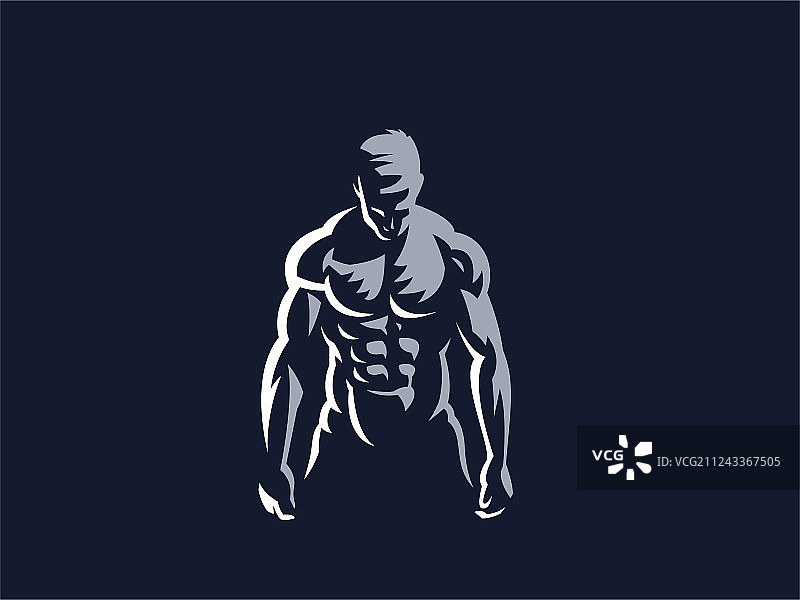 运动型健壮男人图片素材