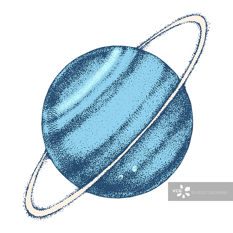 手绘天王星图片素材