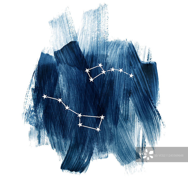 北斗星和小熊星座图片素材