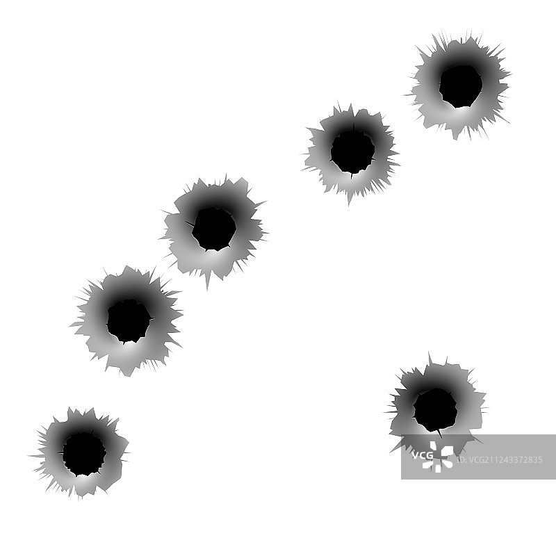 金属射击靶上的弹孔图片素材