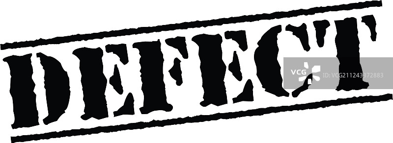 白色背景上的缺陷印章图片素材