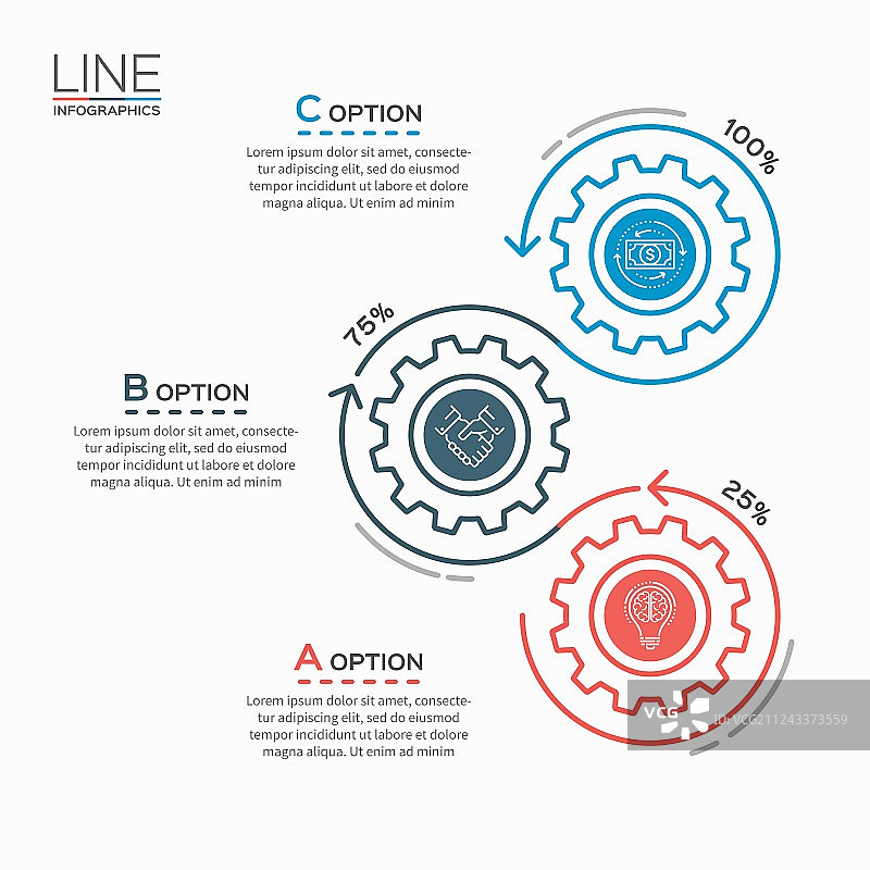 齿轮商务信息图表模板图片素材