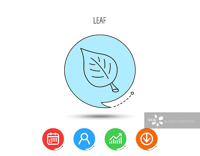 树叶图标（自然生态标志）图片素材