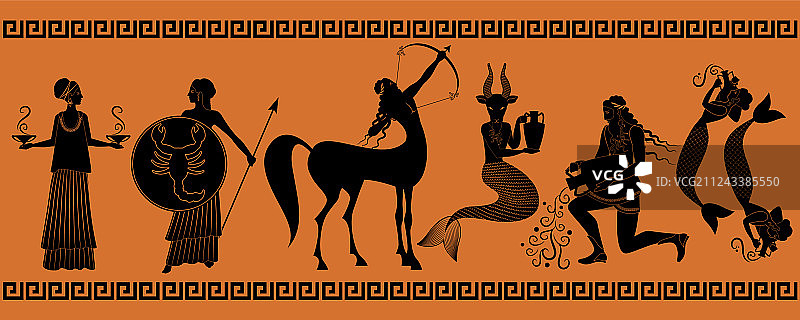 黄道星座神话故事图片素材