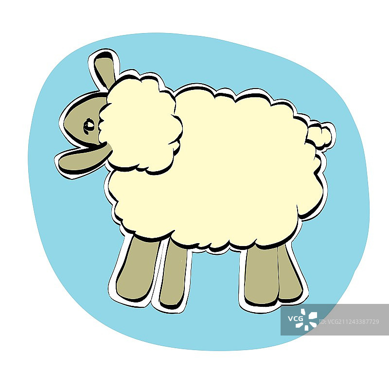 可爱的圣诞节或宰牲节绵羊图片素材