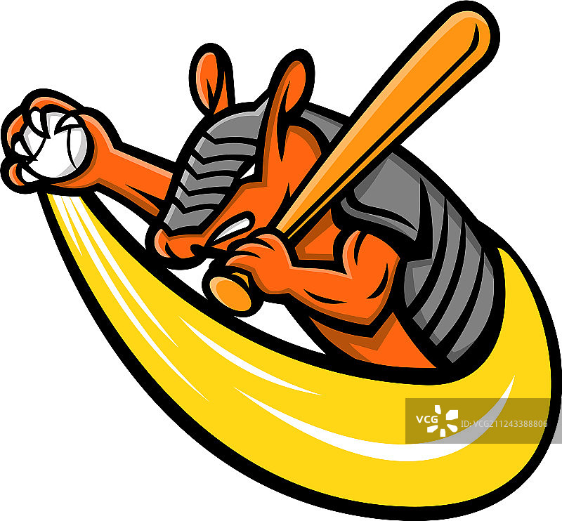 犰狳棒球吉祥物图片素材