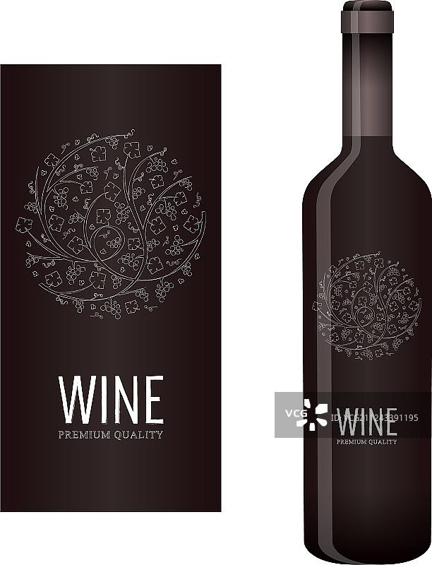 葡萄酒标签图片素材