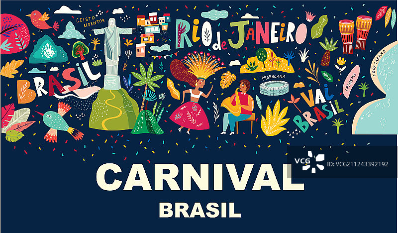 巴西里约热内卢狂欢节派对图片素材