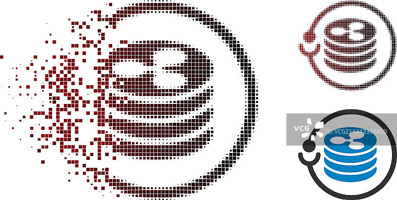 像素化扩散波浪线瑞波币主节点图片素材