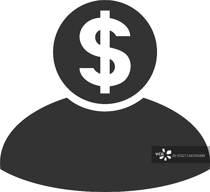 银行家扁平图标图片素材