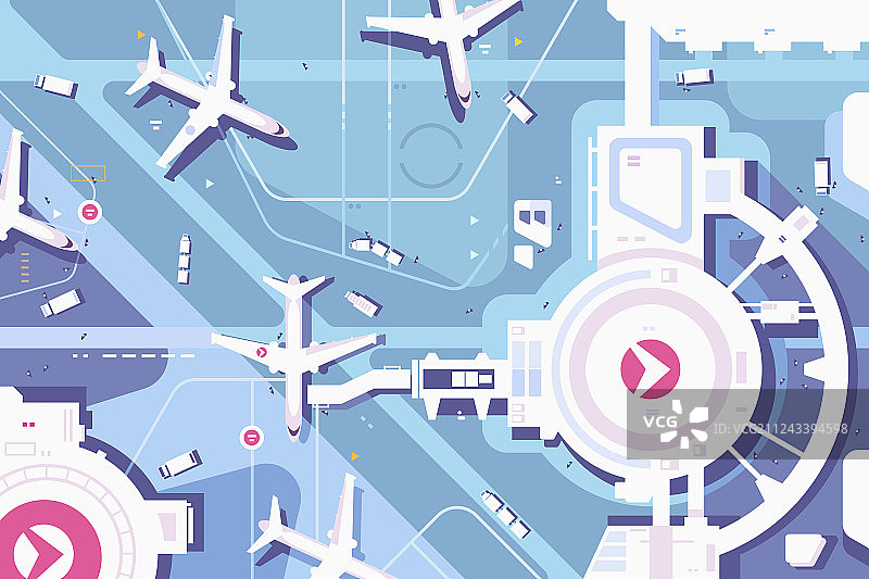 机场航站楼飞机跑道图片素材