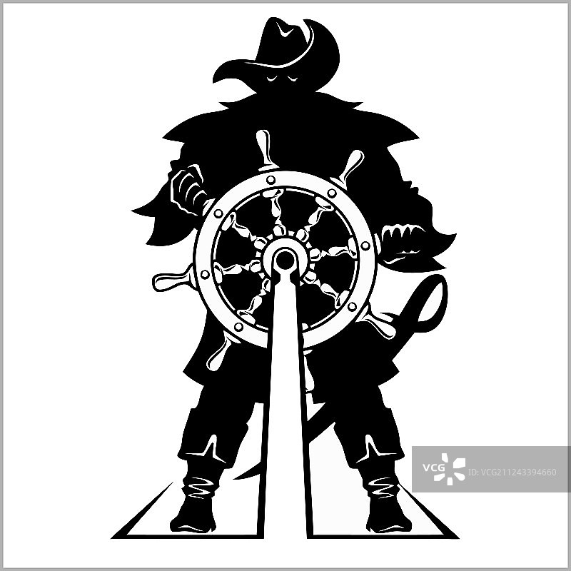 掌舵的海盗图片素材