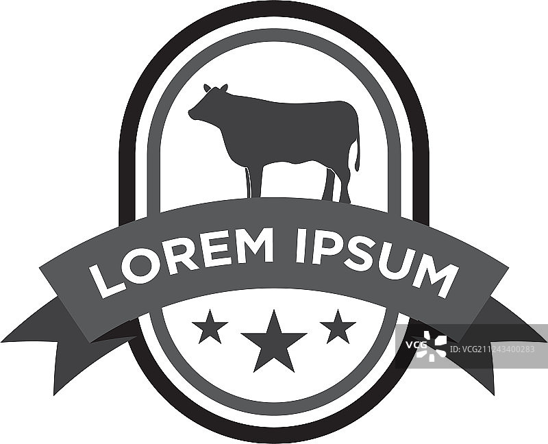 奶牛Logo设计模板图片素材