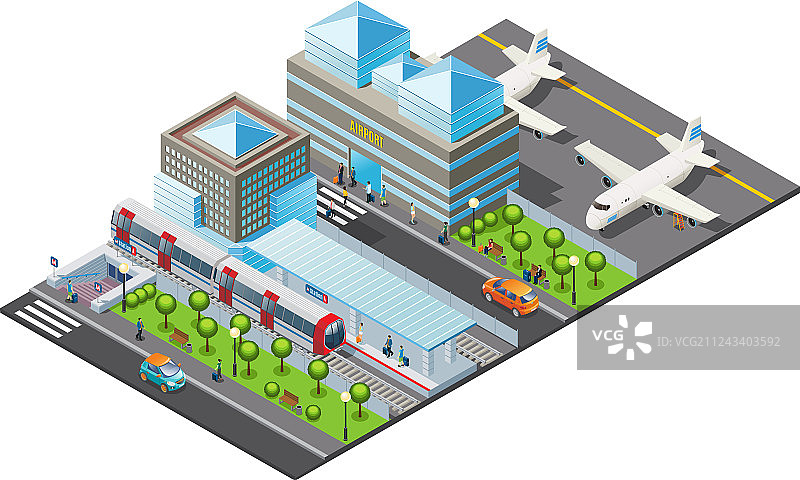 2.5D公共交通工具模板图片素材