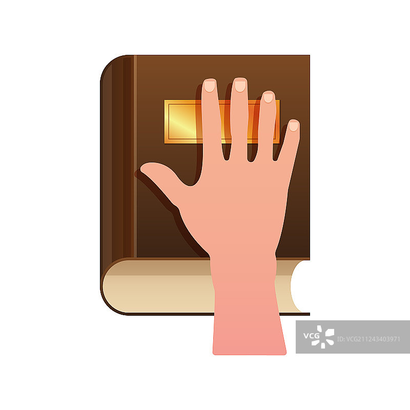 手放在宪法上宣誓概念图标图片素材