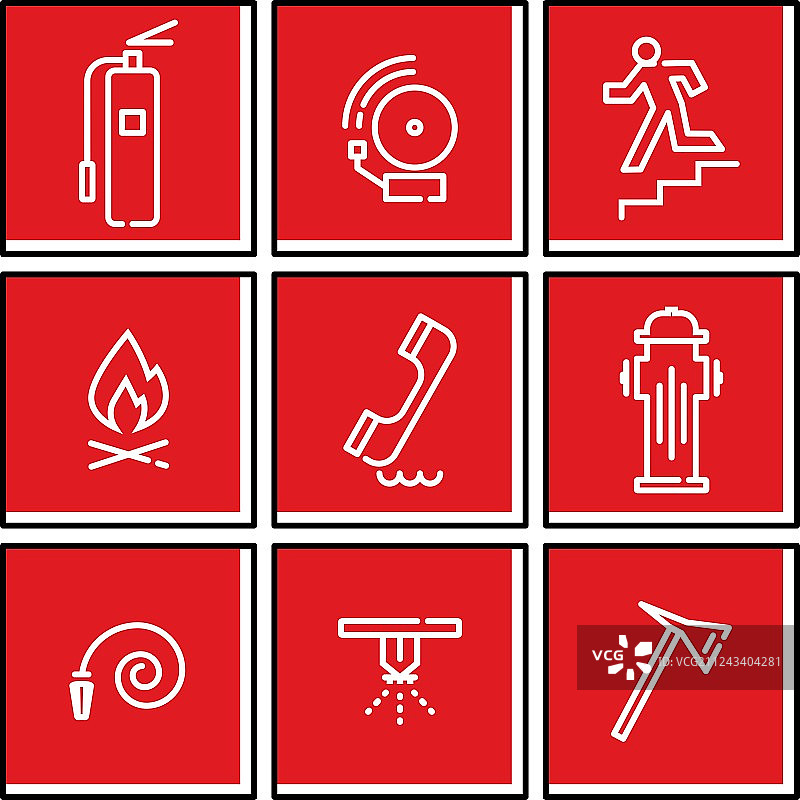 火焰图标集合图片素材