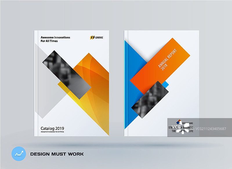 宣传册矩形彩色模板设计图片素材