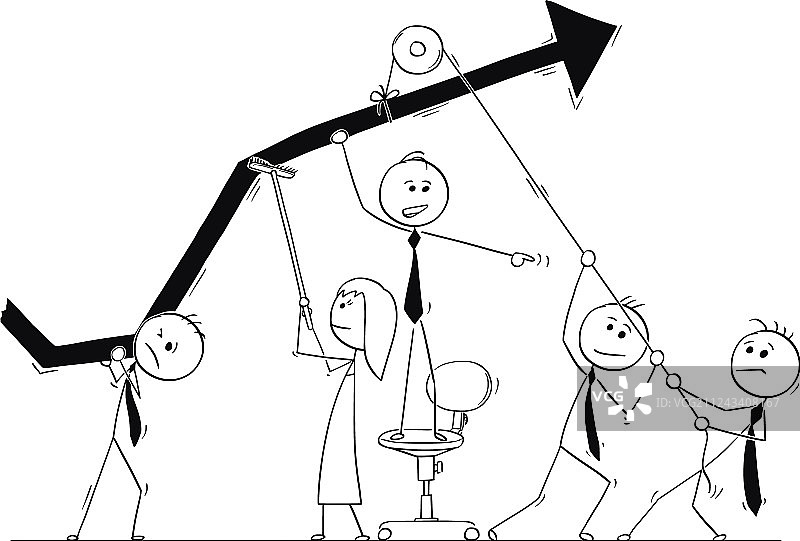 商务人士团队合作概念卡通图片素材