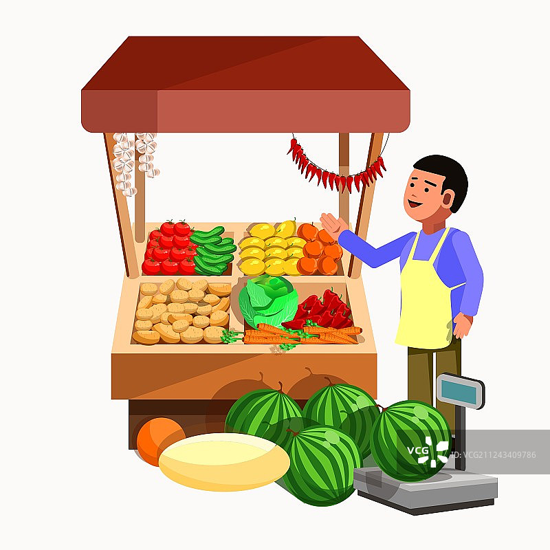 蔬菜水果产品销售商图片素材