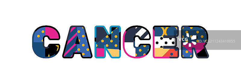 癌症概念文字艺术图片素材