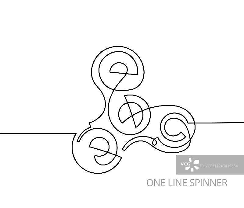 时尚的黑白连续线条画图片素材