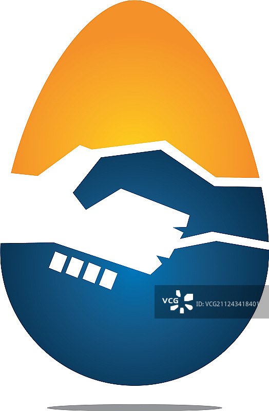 关于鸡蛋的交易握手图片素材