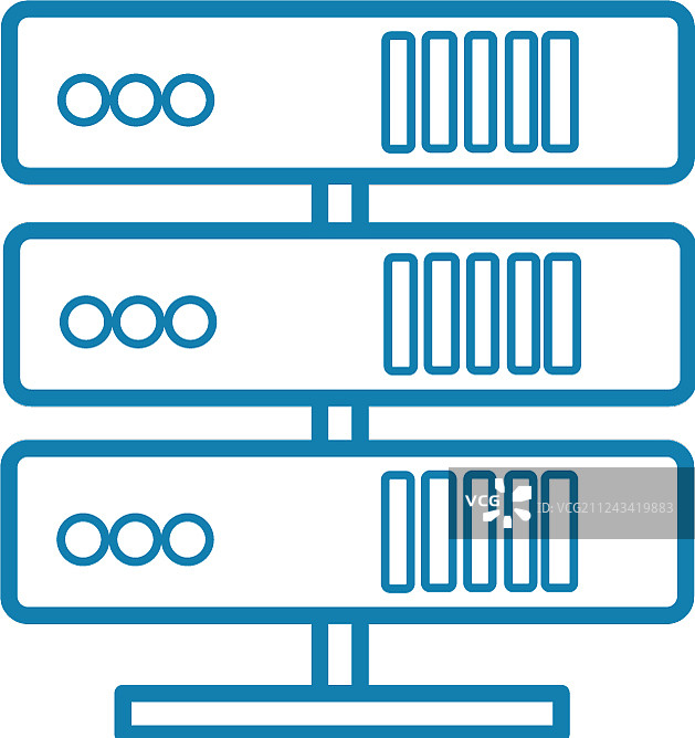 电脑服务器线性图标概念图片素材