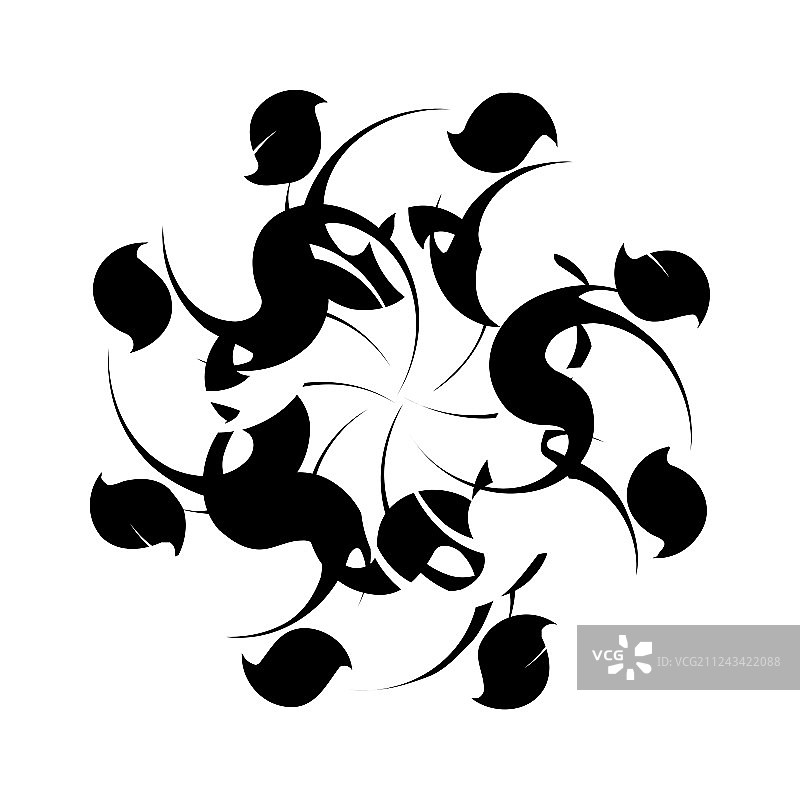 黑白抽象迷幻艺术图片素材