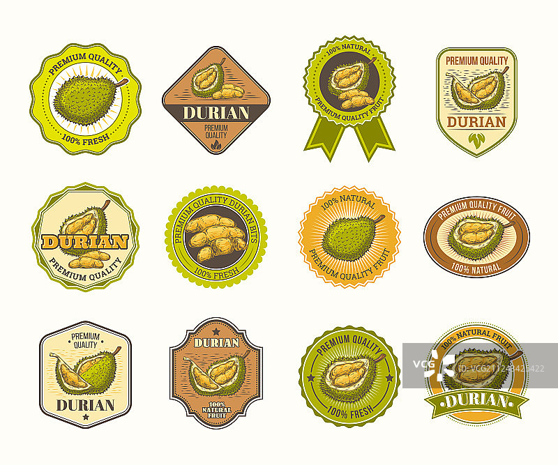 黑白徽章贴纸合集图片素材