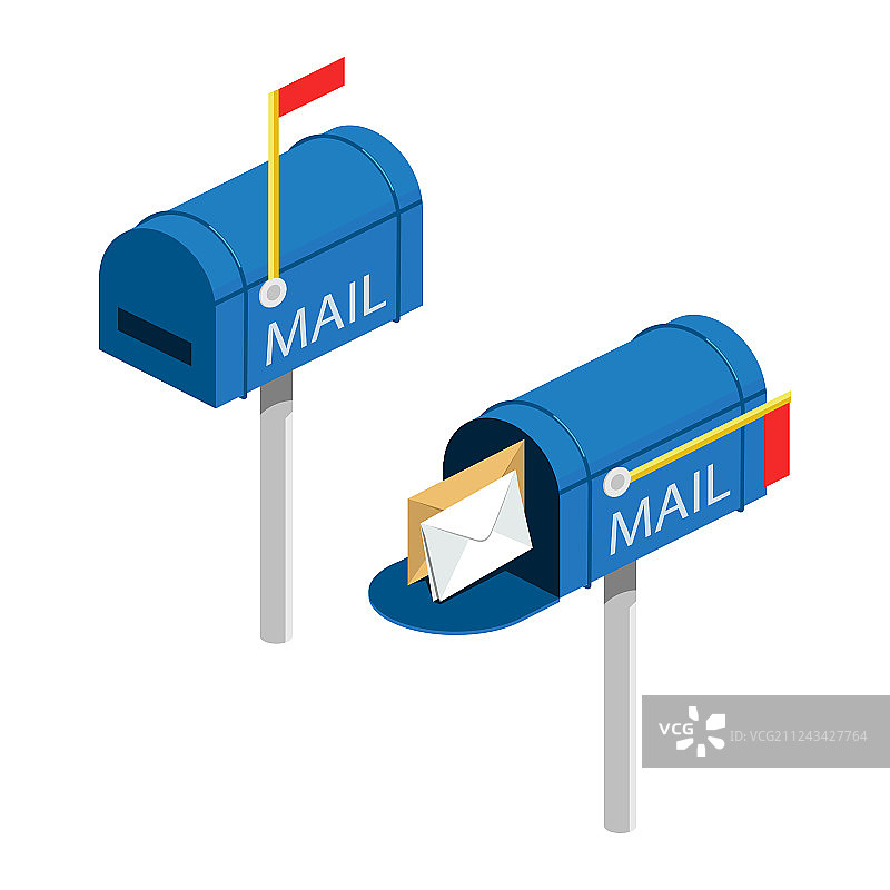 2.5D邮箱图片素材