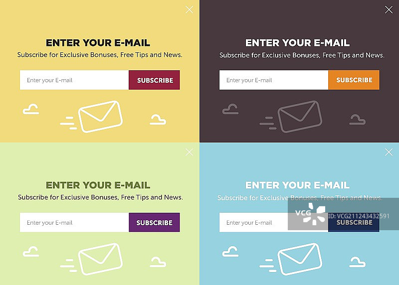 网站邮箱订阅表单设计图片素材