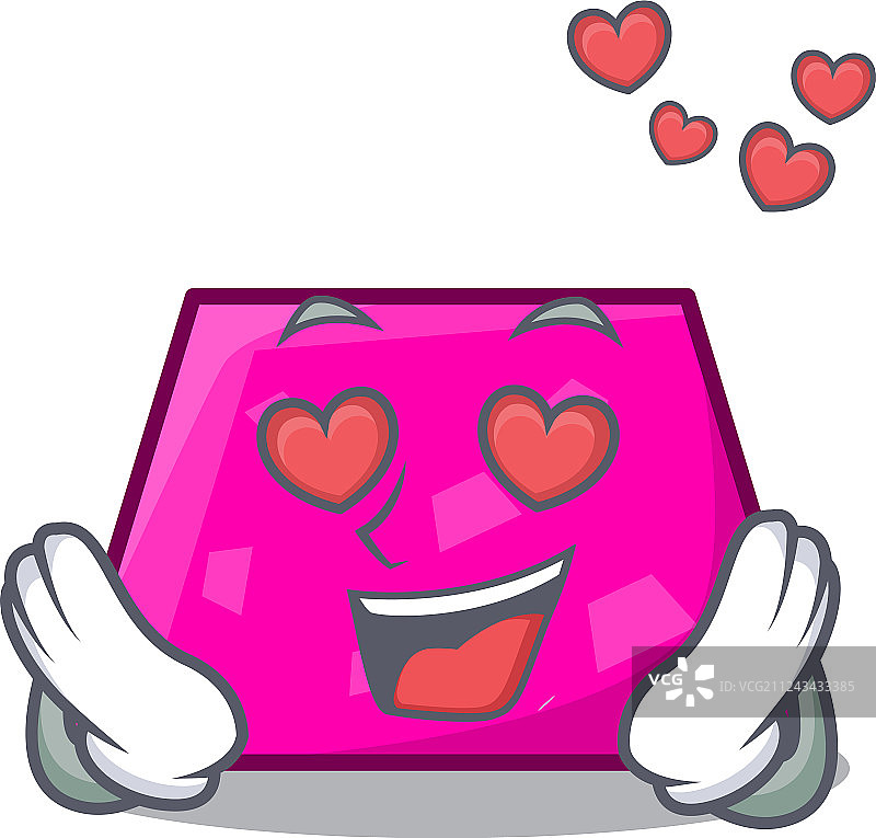 恋爱梯形吉祥物卡通风格图片素材