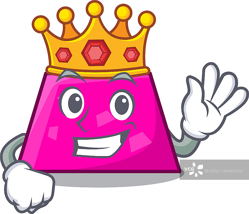 梯形国王吉祥物卡通风格图片素材