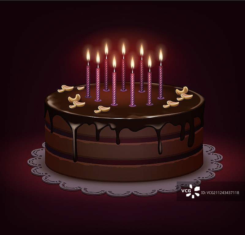 生日巧克力蛋糕图片素材
