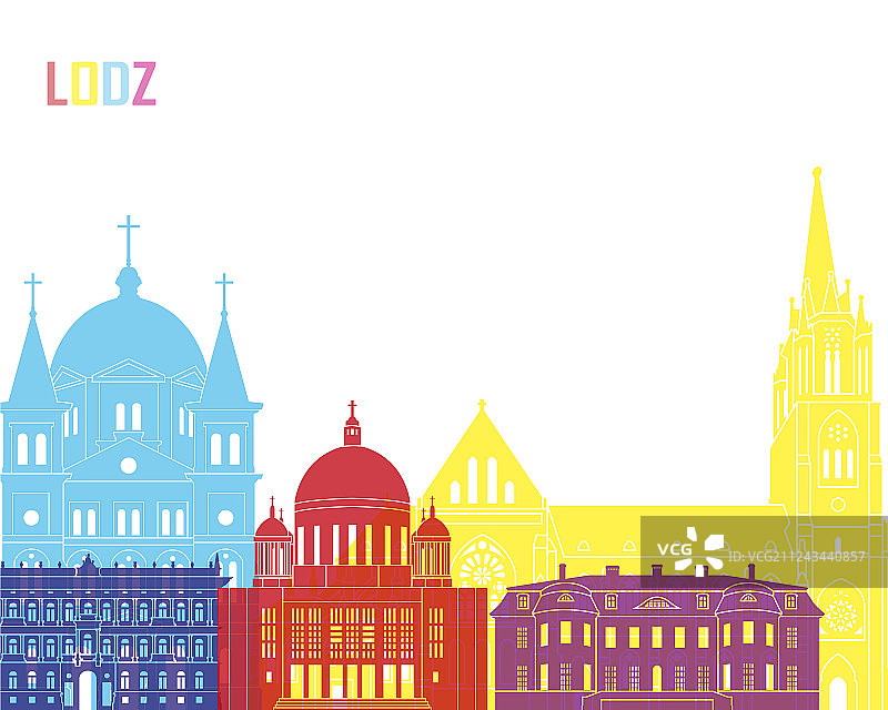 罗兹天际线波普风图片素材