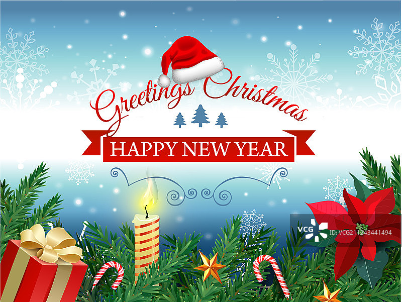 圣诞节新年贺卡图片素材